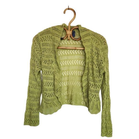 Sweaters - 4 for $28 vintage lime Green crochet top